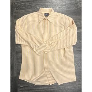 Stafford Men's 16.5 32/33 Regular Fit WRINKLE FREE Oxford Striped Dress Shirt